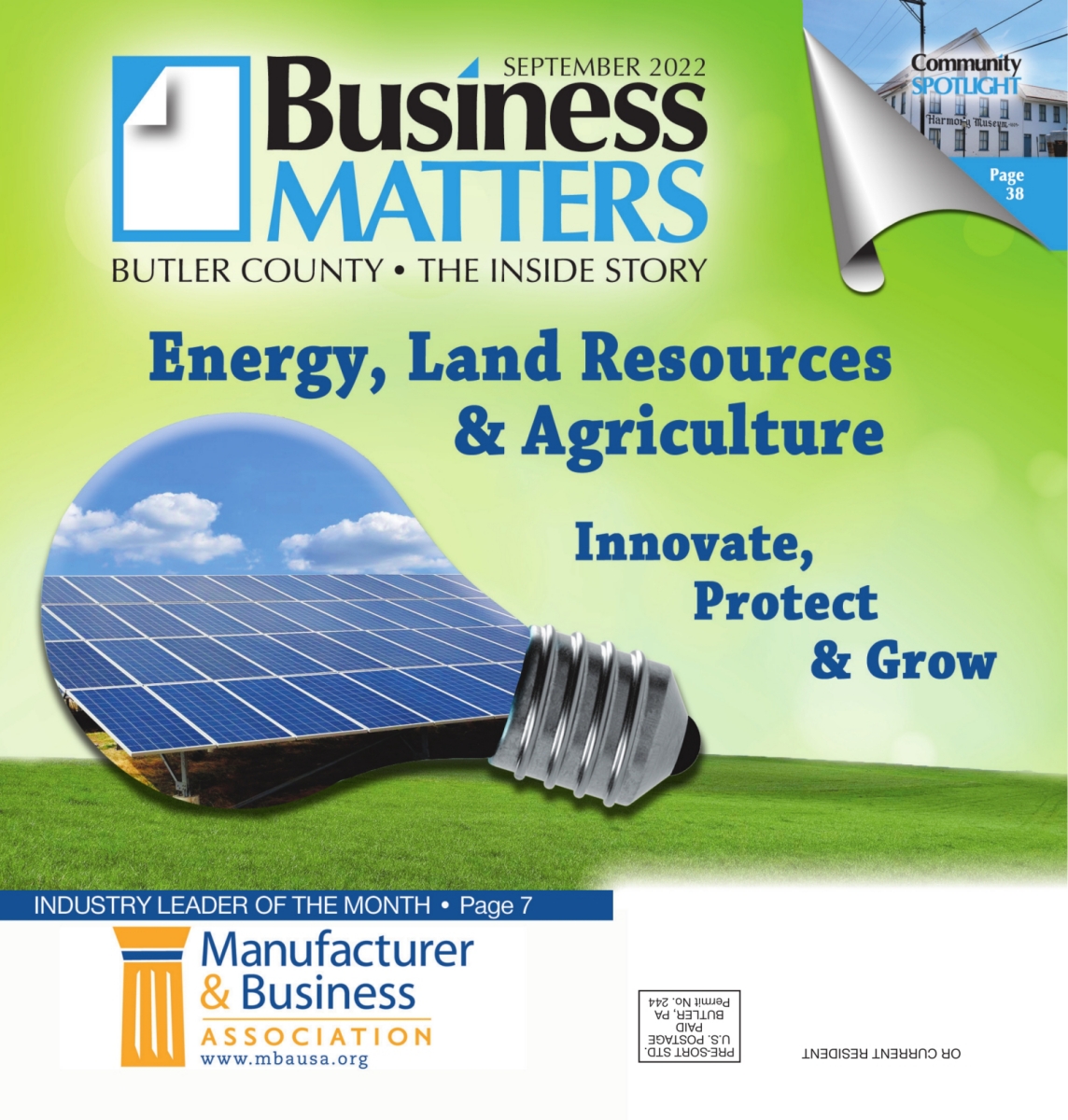 September 2022 - Energy, Land Resources & Agriculture - Innovate, Protect & Grow